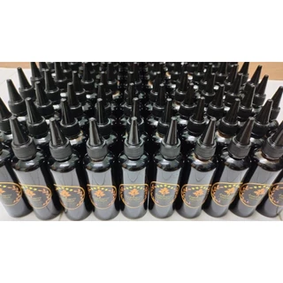 น้ำหมักใบหูกวาง สีเสียดและเปลือกมังคุด สำหรับปลากัด ปลาสวยงาม 100 ml.