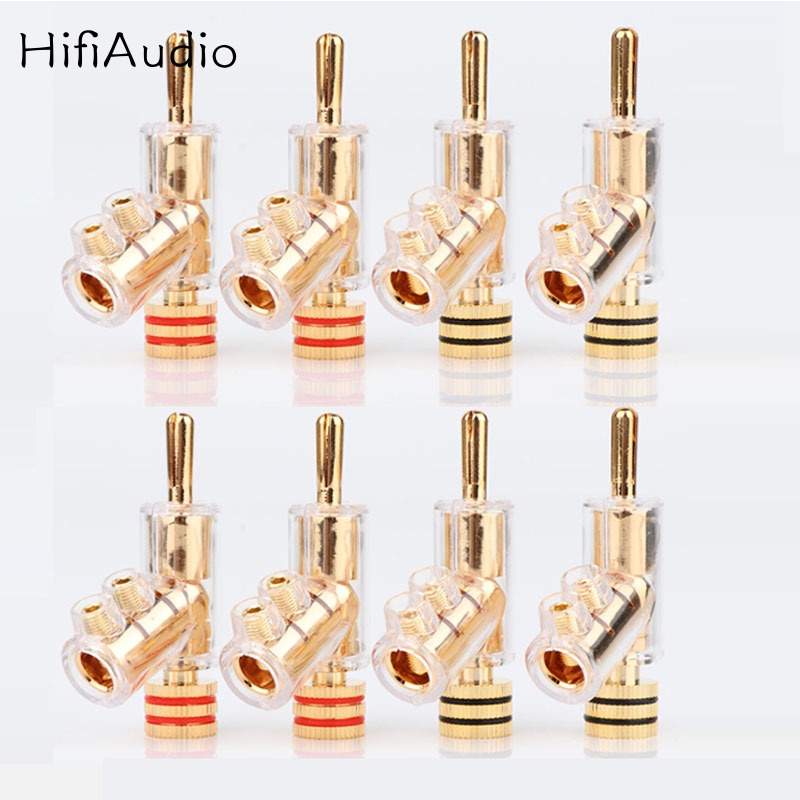 ปลั๊กกล้วยล็อคลําโพง HiFi MCA ชุบทอง