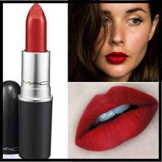 cosmetichub69 แท้ทั้งร้าน !! แบ่งขายลิปสติก MAC LIPSTICK สี RUSSIAN RED แบ่งขายใส่กระปุก แถมแปรงทาลิปฟรี แท้100%