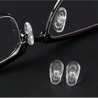 แผ่นซิลิโคนใส แบบนิ่ม กันลื่น สวมใส่สบาย สําหรับรองจมูกแว่นต…