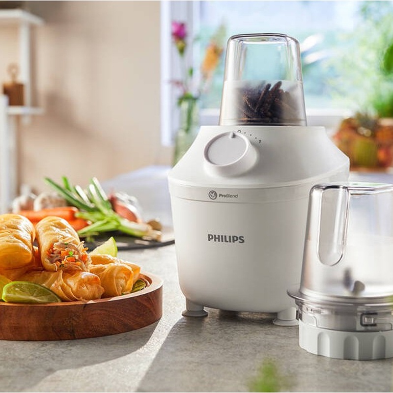 Philips เครื่องปั่นเอนกประสงค์ รุ่น HR2041/10 กำลังไฟ 450 วัตต์ ขนาด 1.9 ลิตร พร้อมโถบดแห้ง - รูปที่ 6