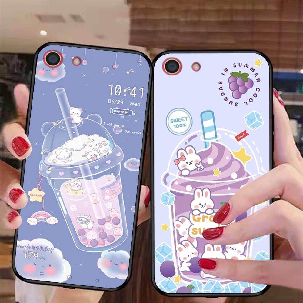 เคสโทรศัพท์สําหรับ oppo f1S / oppo f3 / oppo f3 lite / oppo f3 plus ชานมสไตล์วัยรุ่น