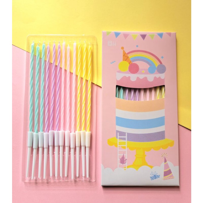 เทียนวันเกิด ปักเค้ก Pastel