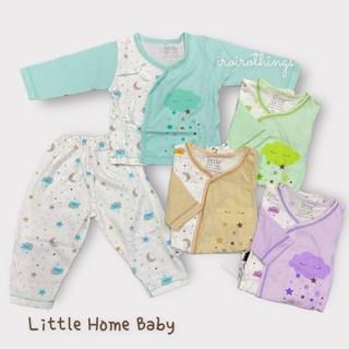 Little Home Baby ชุดผูกหน้า 0-3 เดือน เสื้อป้าย ชุดนอนเด็ก ชุดยาว ผ้านุ่ม Little Home Baby  ผ้าคอตตอน ชุดป้ายแรกเกิด