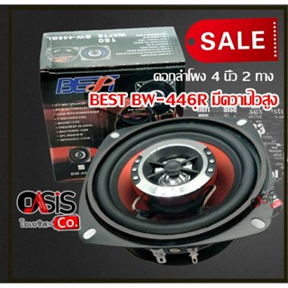 (ราคา 1 ดอก/สีแดง) full range ดอกลำโพง 4 นิ้ว 2 ทาง BEST BW-446R ดอกลำโพง สีแดง ลำโพง 4นิ้ว best bw-446