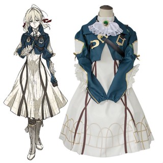Anime Violet Evergarden Cosplay Violet Evergarden Costume Wig Set Women Japanese Costume Dress