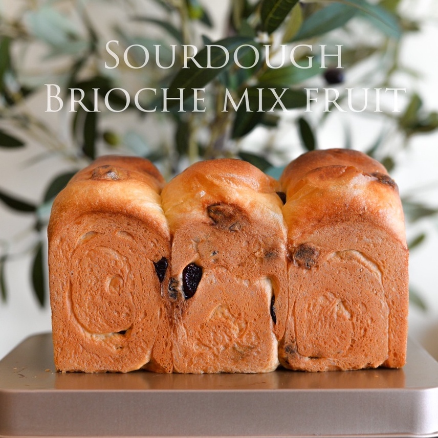 Sourdough brioche mixfruit ขนมปังซาวโดว์