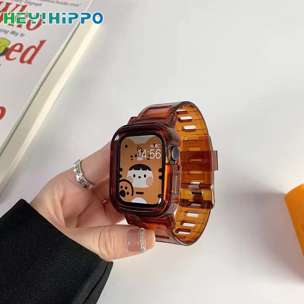 สายนาฬิกาข้อมือ แบบใส ขนาด 45 มม. 44 มม. 42 มม. 41 มม. 40 มม. 38 มม. สําหรับสมาร์ทวอทช์ iwatch series 8 7 6 5 SE 4