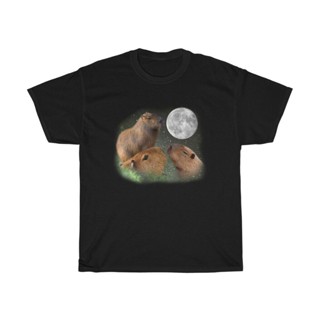 ขายดี!ขายดี เสื้อยืด พิมพ์ลาย Three Moon Capybaras สไตล์คลาสสิก | Capybara capybara capybara CFgdok67PEfbkh07S-5XL