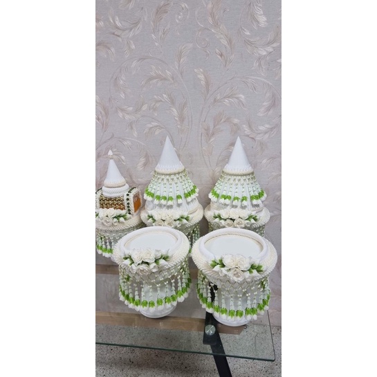 มาลัยซีกสีล้วนมาลัยรัดพานขันหมากมาลัยคาดพานพุ่ม - รูปที่ 2