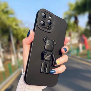 เคสโทรศัพท์มือถือ ลายการ์ตูนหมี Violent พร้อมขาตั้ง สําหรับ vivo Y72 5G Y76 5G Y16 Y77 5G V25 Y22S Y22 Y02S Y52 5G Y35 V25pro V23E