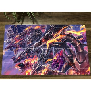 Yugioh Duel Playmat Red-Eyes Black Dragon CCG TCG แผ่นรองเมาส์ พร้อมโซน และฟรีกระเป๋า