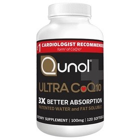 Qunol Ultra CoQ10 ชนิดดูดซึมได้ดีขึ้น 3 เท่า : 120 เม็ด