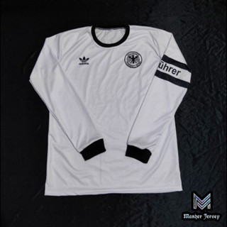 เสื้อกีฬาแขนสั้น พิมพ์ลาย Jersey Germany Germany Retro 1974 สไตล์เยอรมนี