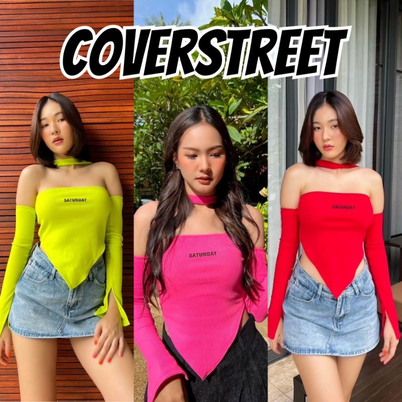 coverstreet​ พร้อมส่งจากไทย เสื้อเกาะอก+ปลอกแขน สำหรับสายเต้นโคฟเวอร์​ เต้นเกาหลี​ เต้นสตรีท