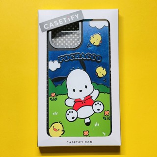 Casetify X เคสโทรศัพท์มือถือ PC แข็ง ปิดด้านหลัง ลาย Pochacco สีแดง สําหรับ Apple IPhone 14 Pro Max 14 Plus 11 12 Pro 12 13 Pro Max Mini 6 7 8 Plus SE2020 X XS Max XR