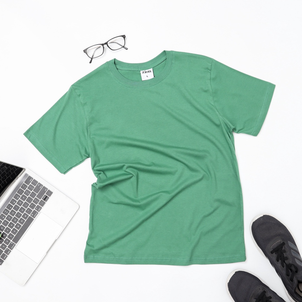 ZION Plain T-Shirt 100% Cotton Combed 30s Premium - Stone Green
