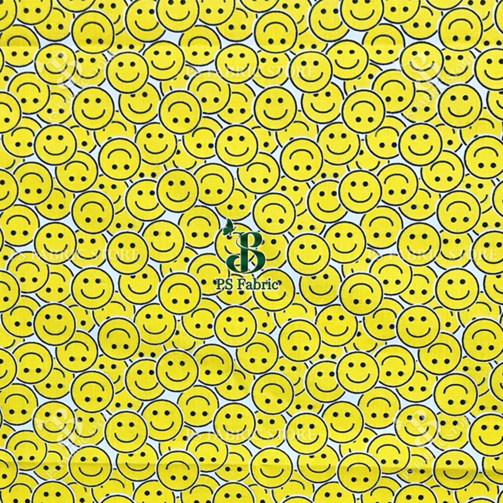 ลายยิ้ม COTTON TC คอตตอนผสม ทีซี ตัดยาวต่อเนื่อง