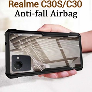 Realme C33ส่งในไทย)เคสกันกระแทกขอบสีหลังใสOPPO A17/A17K/Realme Narzo 50i Prime/Realme C30S/Realme C30/Realme Narzo50 4G