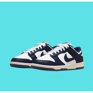 Nike Dunk Low Midnight Navy and White ของแท้ 100 %