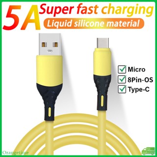 【จัดส่งรวดเร็ว】สายชาร์จโทรศัพท์ Micro Usb i Type C 5A แบบชาร์จเร็ว