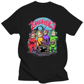 เสื้อยืด cotton เสื้อยืด Nieuwe Mannen Zombotubbies Teletubbie Vrouwen เสื้อยืด Voor Zomer Creatieve Tops Jong Leeftijd