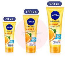 💗 Nivea นีเวีย เซรั่มบำรุงผิวกาย เอ็กซ์ตร้า ไบรท์ ซูเปอร์ซี+ วิตามิน เซรั่ม SPF 50 PA +++ 🌞💦