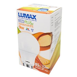 หลอด LED LUMAX A60 ECO PLUS 9 วัตต์ E27 WARMWHITE