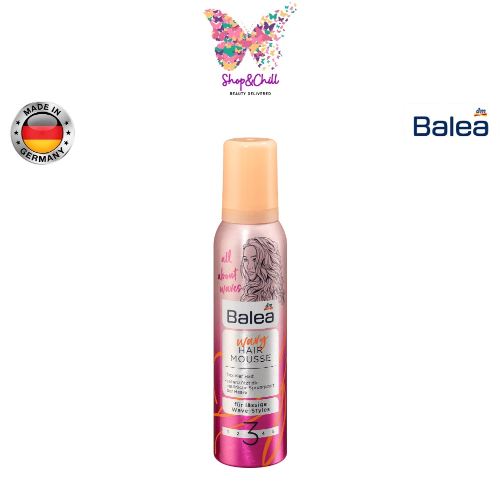 มูสจัดแต่งทรงผมสำหรับผมหยักศก ผมดัดลอน Balea Wavy Hair Mousse 150 ml