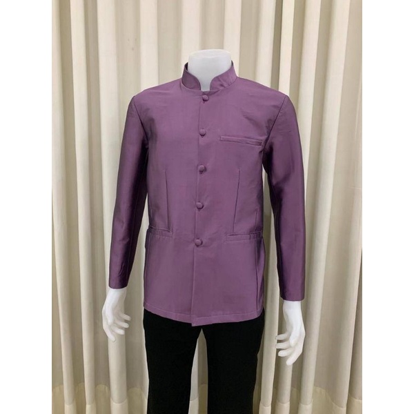 ขอพระราชทานผ้าไหมอย่างดีสีไม่ตกผ้านุ่มตัดเย็บปราณีตมากจ้ามีเสริมฟองน้ำทีไหลตัดเย็บอัดผ้ากาว 2 ชั้นผ้าอยู่ทรงใส่เข้ารูป - รูปที่ 5