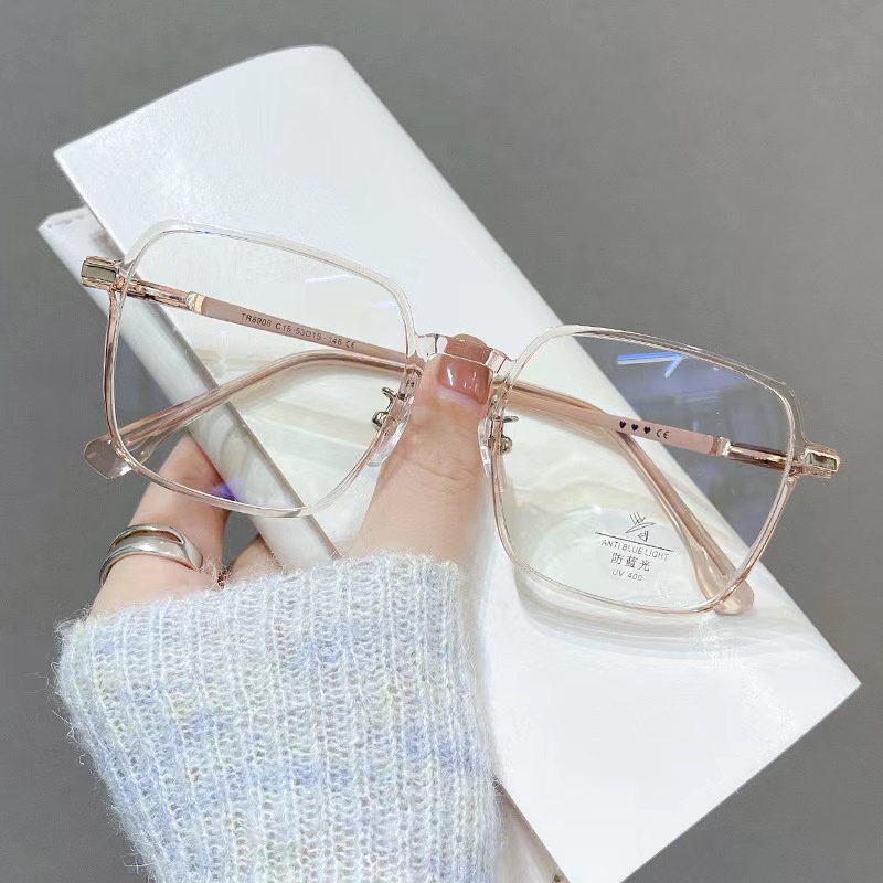 แว่นตา MOYENNE แว่นกรองแสงสีฟ้า แว่นตาคอมพิวเตอร์ป้องกันแสงสีฟ้า กรอบสี่เหลี่ยมมีหลายสี เปลี่ยนเลนส์ได้