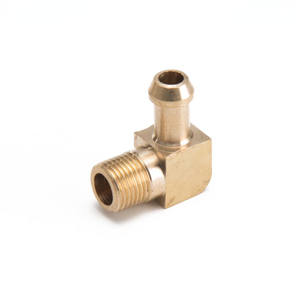 ทองเหลือง Boost ท่อ Barb ชายด้าย 90 องศาข้อศอก Fitting สําหรับ Garrett T2 T3 Turbo 1/8" ชาย NPT 90 องศา