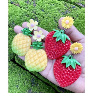 ต่างหูผลไม้ 🍍🍓 งานแฮนเมด พร้อมส่ง