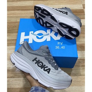 รองเท้าผ้าใบผู้ชาย HOKA BONDI 8 รองเท้าผ้าใบรุ่นสินค้าถ่ายรูปจากสินค้าจริงค่ะมีของพร้อมส่งรองเท้ากีฬา