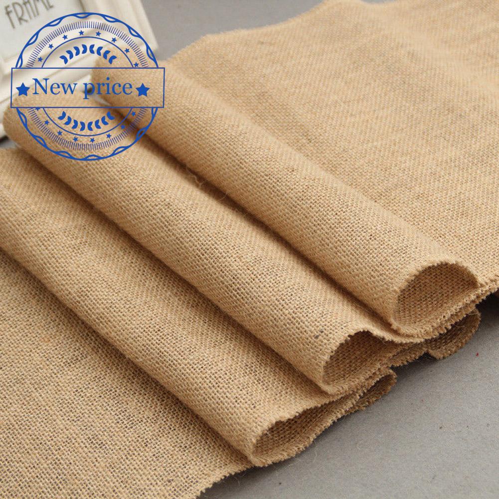 ผ้ากระสอบกระสอบธรรมชาติ สไตล์วินเทจ ขนาด 180 ซม. X 30 ซม. สําหรับตกแต่งโต๊ะงานแต่งงาน P7P1