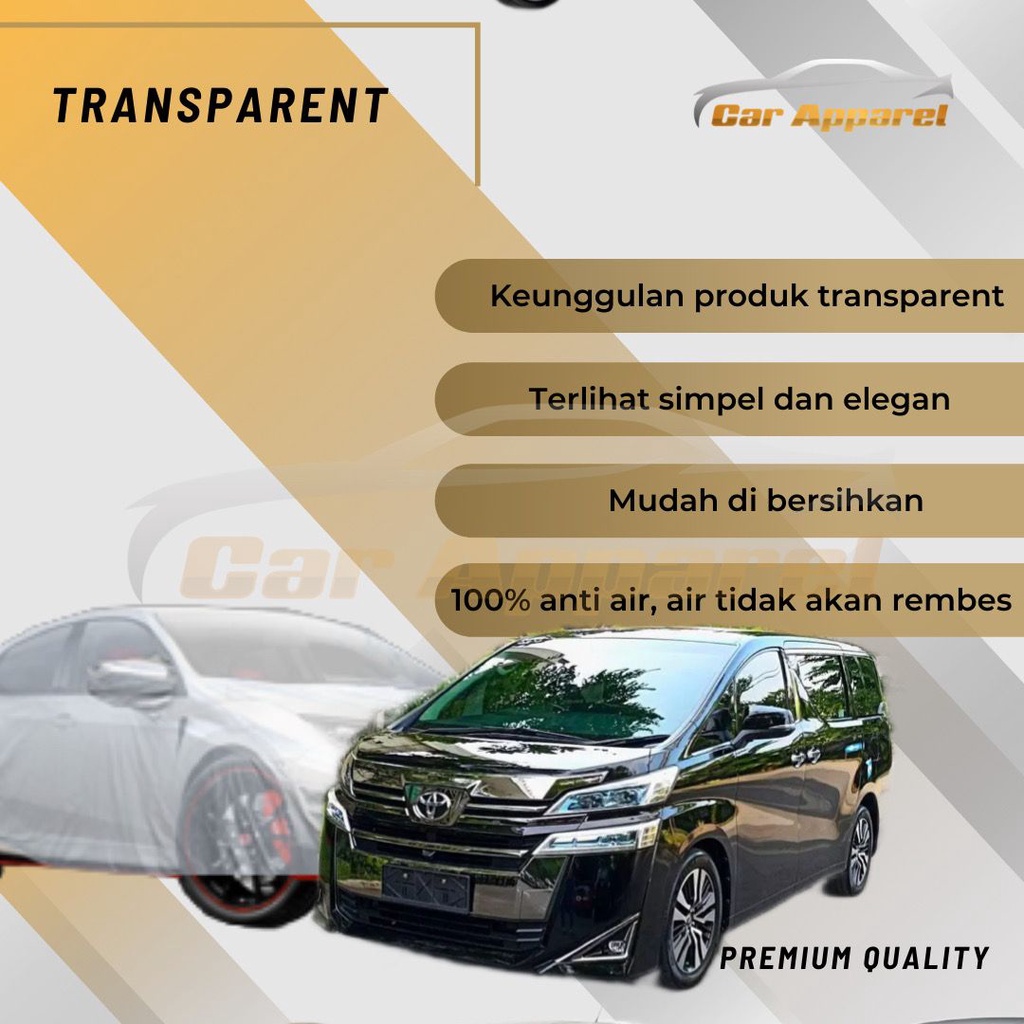 All New Vellfire AYH30W 2019-2021 ผ้าคลุมรถแบบใส