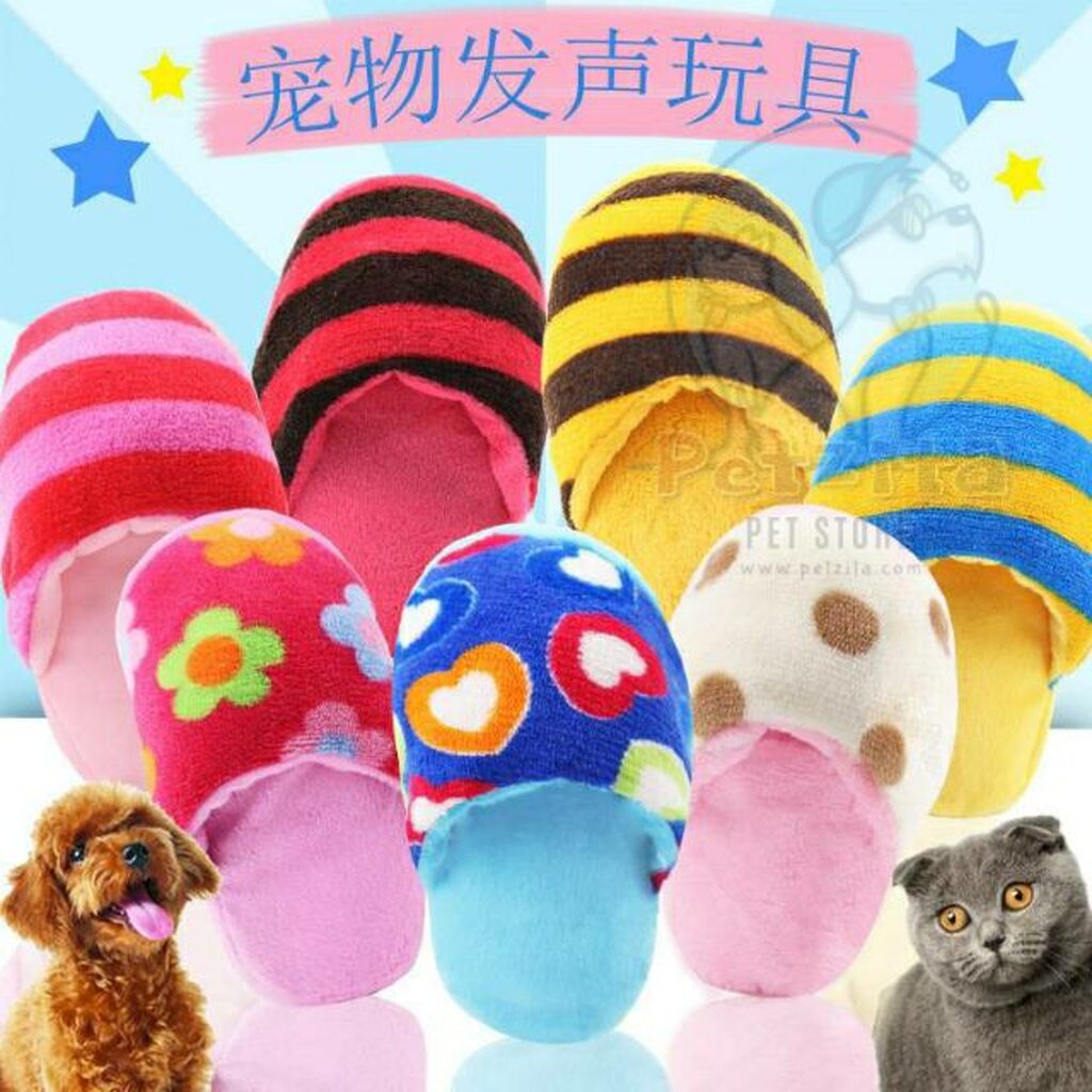 พร้อมส่ง รองเท้า ~ ตุ๊กตาของเล่นสัตว์เลี้ยง (บีบมีเสียงปี๊บๆ ด้วยนร้า )