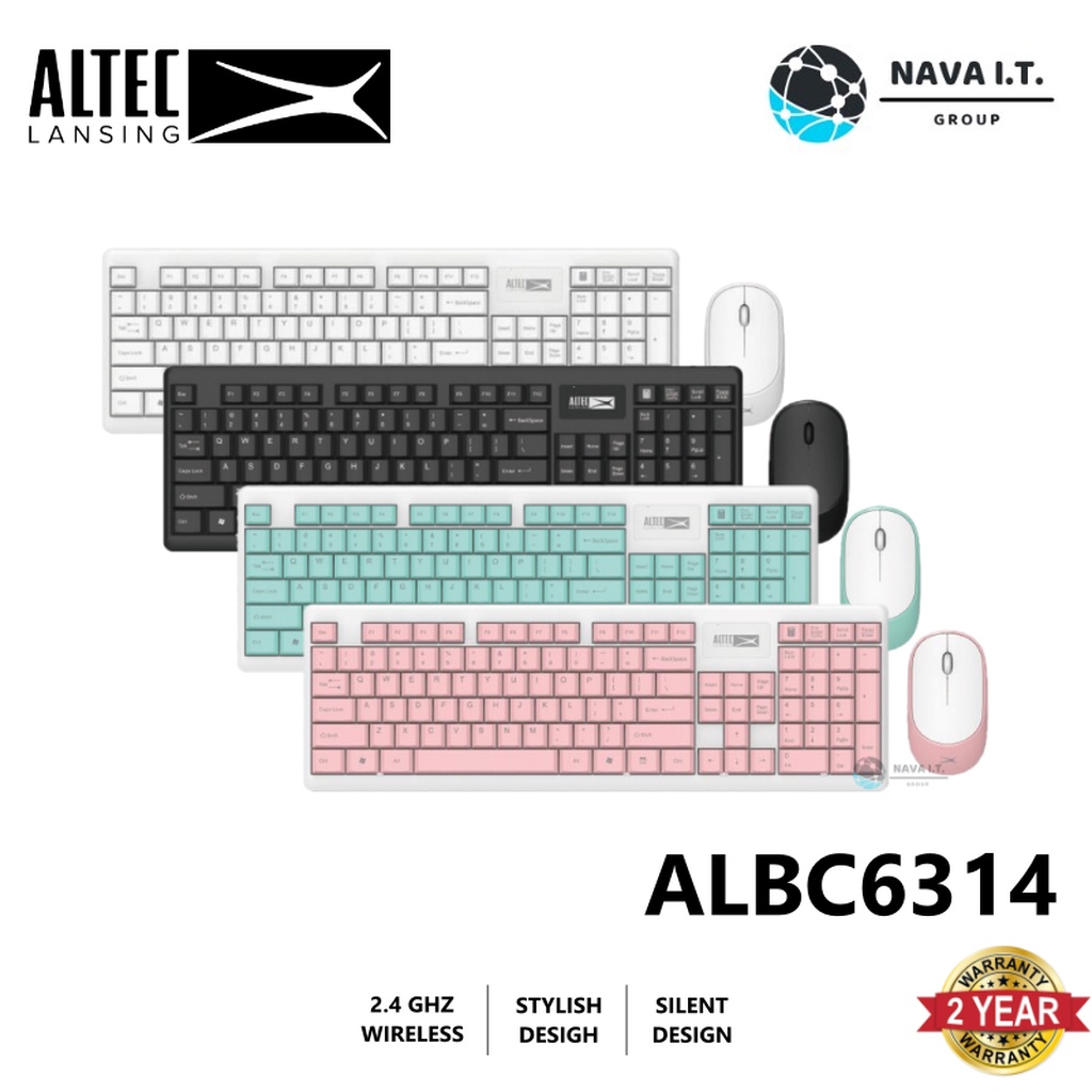 Altec Lansing ALBC6314 Wireless Keyboard and Mouse Combo รับประกันศูนย์ 2 ปี