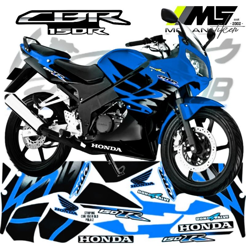 สติ๊กเกอร์รูปลอก Striping Variation Motif Original Honda CBR 150 R ปี 2003-2007-2008-2009 / CBU / Build Up / Thailand / V1 / MINERVA / Decal / Lis / สติ๊กเกอร์ CBR สีฟ