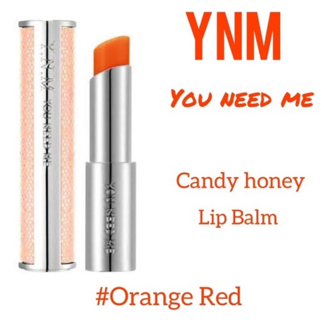 YNM Candy Honey Lip Balm 3.8g #Orange Red