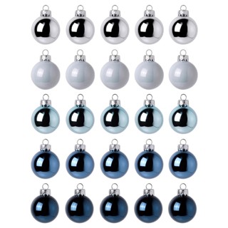 ลูกตุ้มลูกแก้วประดับต้นคริสต์มาส Decoration, bauble, silver-colour, 3.5 cm