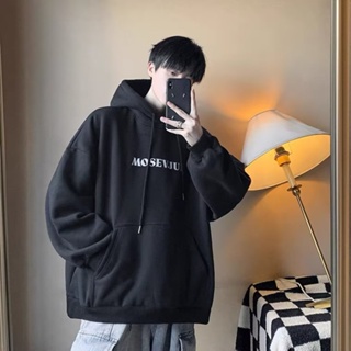 【M-5XL】South Korea Street hip hop trend Mens loose hoodie letter Printed Winter Sweatshirt Unisex Large size Casual Hoodie