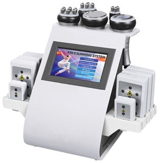 New Arrival 6 In 1 40K Ultrasonic Cavitation Vacuum Radio Frequency Laser 8 Pads lipo Laser Slimming Machine for home us