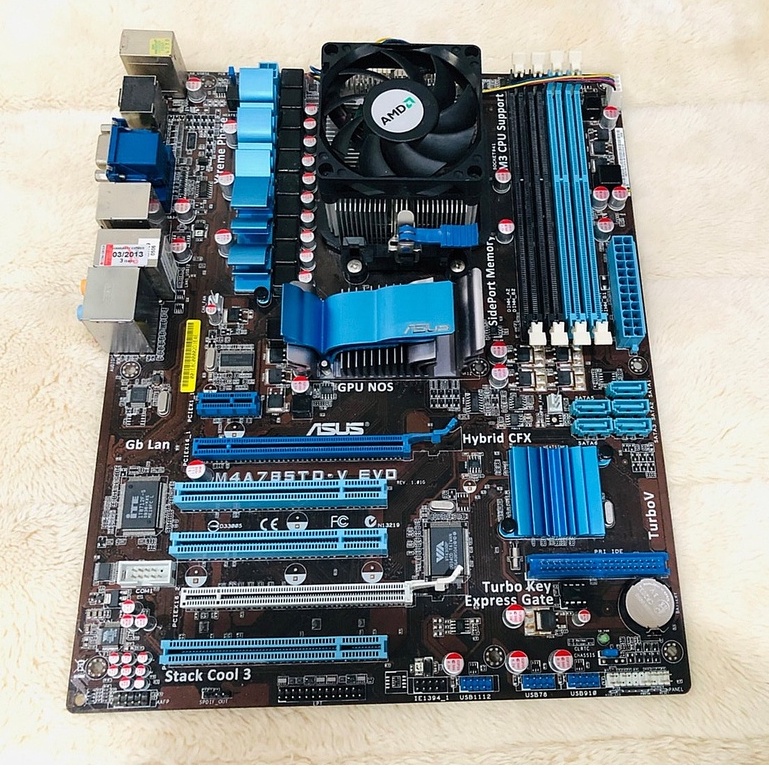 ชุด AMD Phenom ll X4 945 + M4A78STD - V EVO + RAM 8GB  Mainboard Cpu Ram มือสองมีประกันร้าน 1เดือน