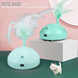 Pets Shop ของเล่นลูกบอลไฟฟ้า อินฟราเรด เหนี่ยวนําอินฟราเรด หมุนได้ 360 องศา พร้อมขนนก ไม่สม่ําเสมอ สําหรับแมว