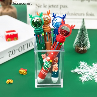 [little.coconut] ปากกาลูกลื่น ลายการ์ตูนซานตาคลอส คริสต์มาส หลากสี เครื่องเขียน ของขวัญบูติก