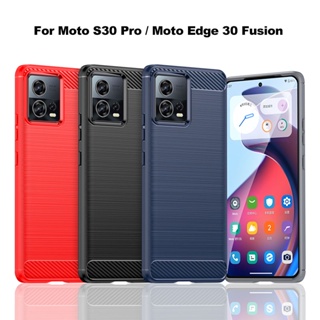 เคสโทรศัพท์มือถือคาร์บอน แบบนิ่ม กันกระแทก สําหรับ Motorola Moto S30 X30 Pro Edge S X 30 Neo 20 Ultra Plus Fusion Pro Lite 2022 Edge30 Edge20 Pro Plus Ultraฟิวชั่น Lite