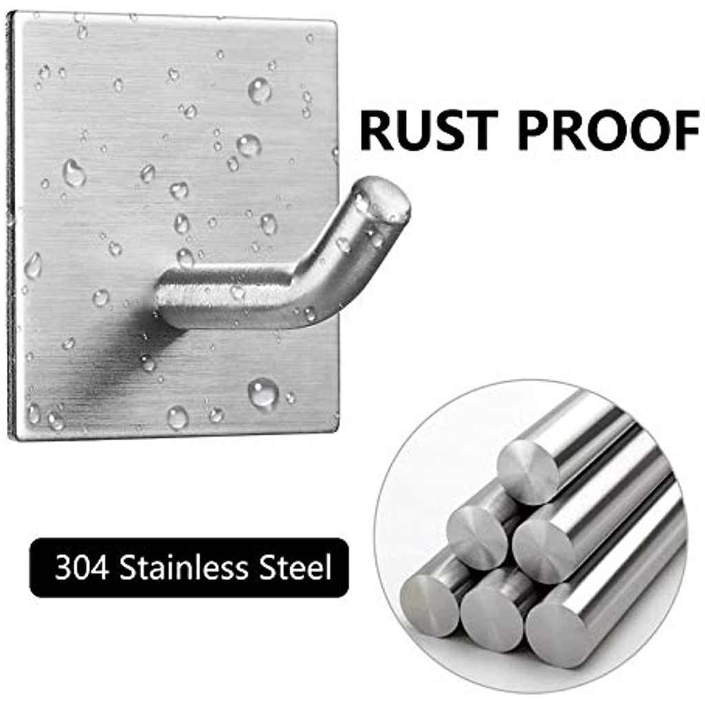 6 แพ็ค ตะขอกาวในตัว ถอดออกได้ ตะขอติดผนัง เหนียว ที่แขวน หนัก ห้องน้ํา ผ้าขนหนู ตะขอแขวนผนัง สําหรับสํานักงาน บ้าน เสื้อคลุม ครัว กระเป๋ากุญแจ - รูปที่ 3