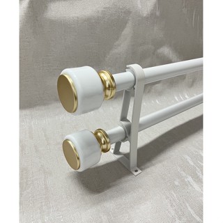 ราวผ้าม่าน ราวม่าน อุปกรณ์ราวผ้าม่านครบชุด ราวขนาด 28 mm.(ราวคู่)