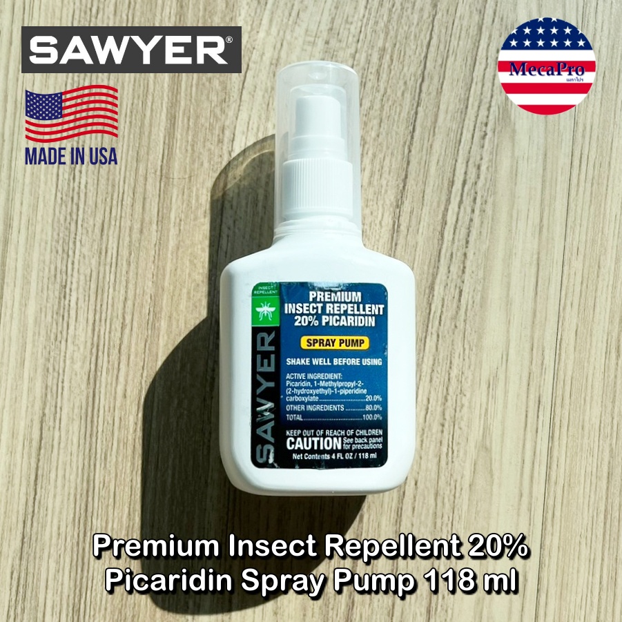 Sawyer® Premium Insect Repellent 20% Picaridin Spray Pump 118 ml สเปรย์กันแมลง ไล่แมลง ยุง